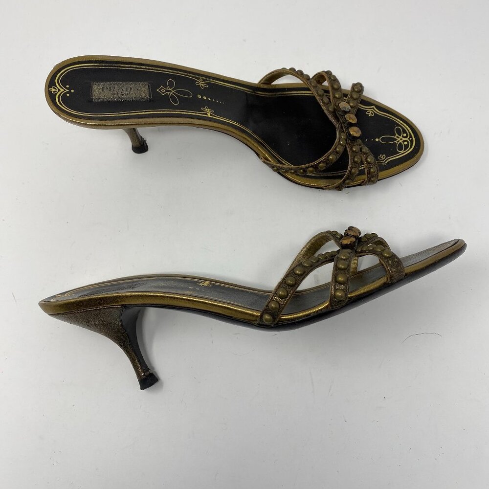 prada slip on leather studded mules